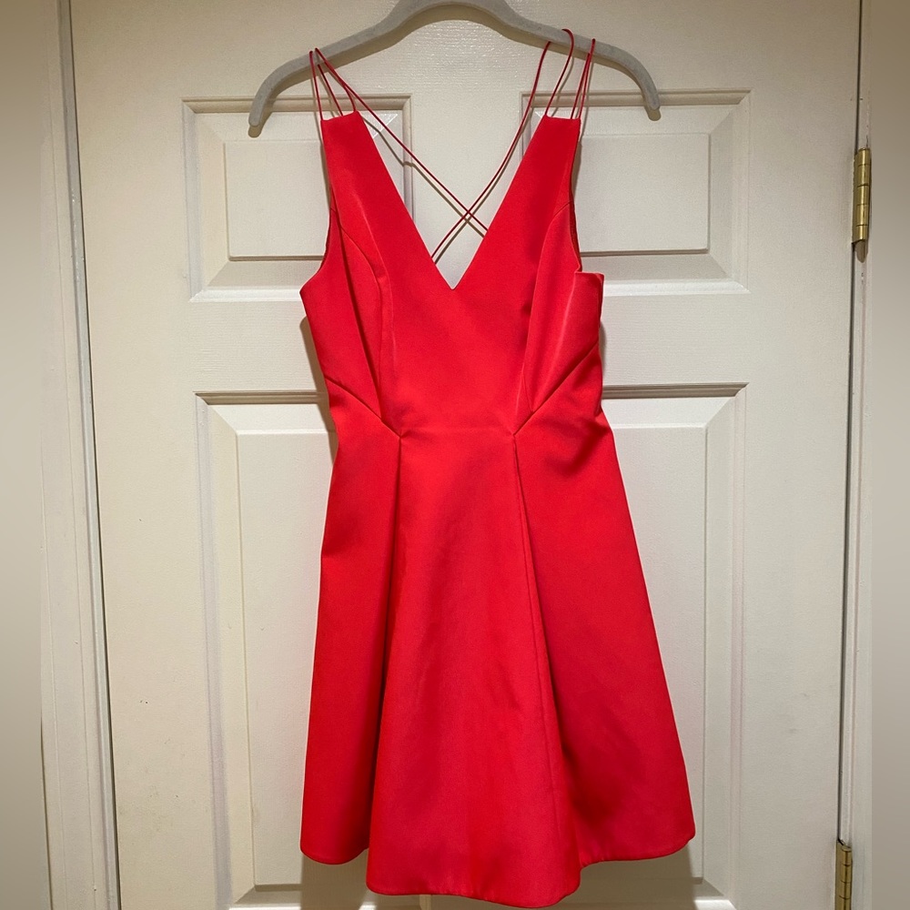 Topshop red skater dress